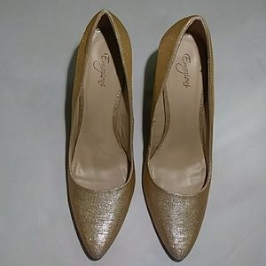 NEW Prom Gold Glitter High Heels 10 Holiday Prom